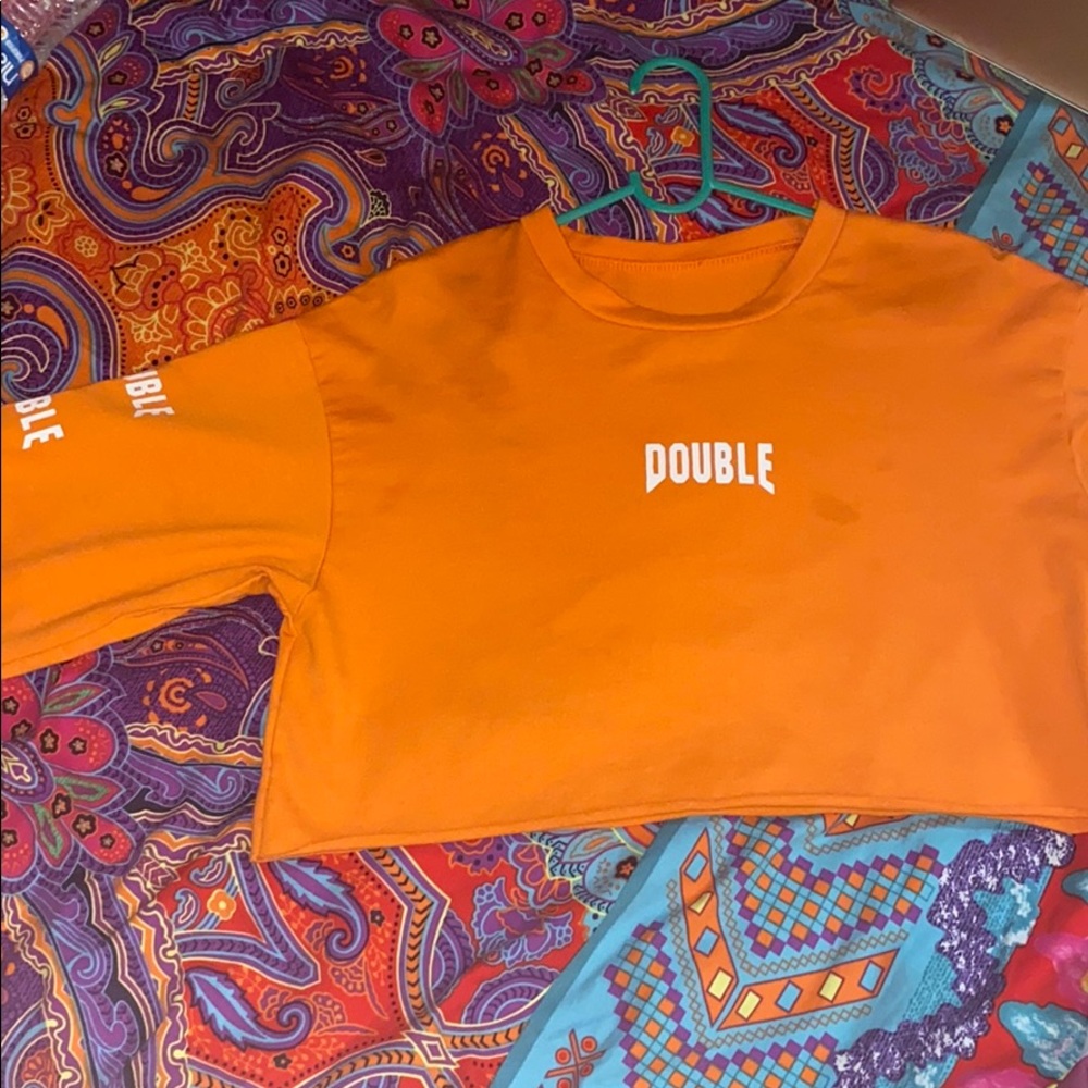 Orange crop top